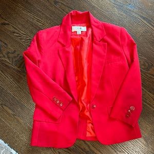 Forever 21 red cropped blazer small